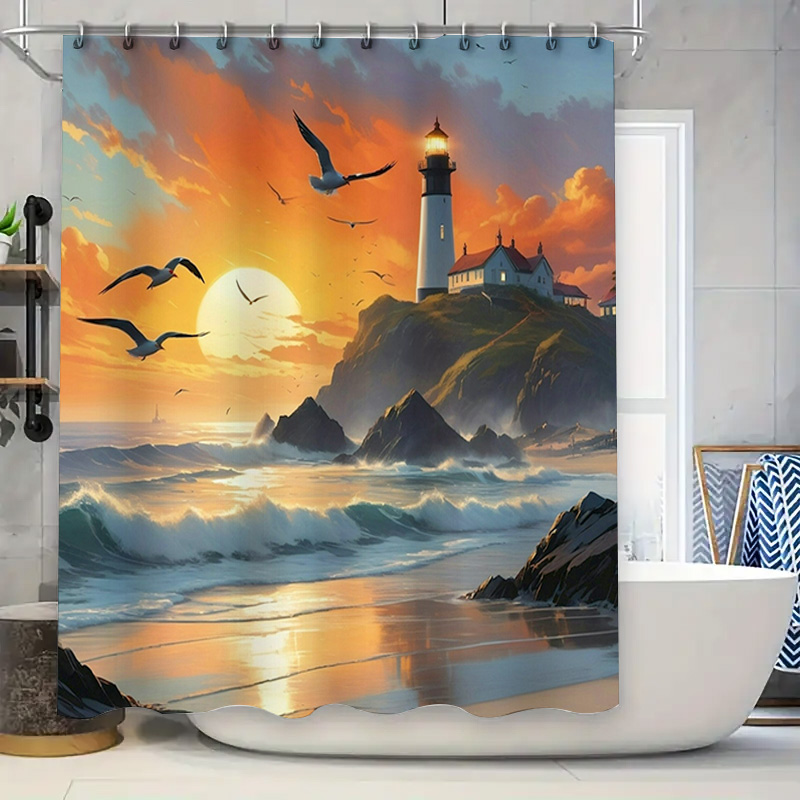 3D Printing Aliexpress - Sunset Ocean Lighthouse Seagull 3D Printed