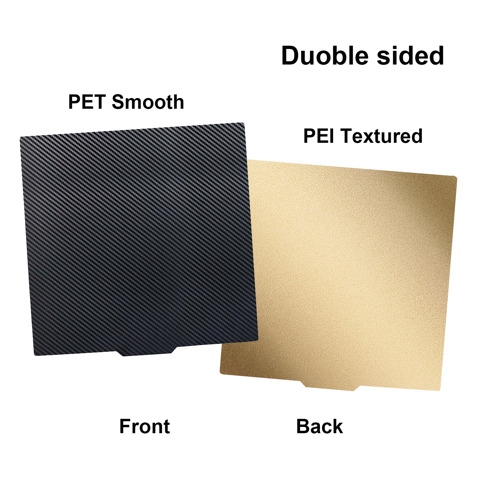 3D Printer Bed Spring - Double Side PET+PEI Spring Steel Sheet
