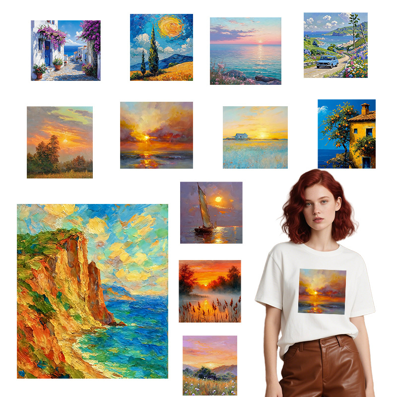 3D Printing Vinyl - Oil painting landscape heat transfer printing