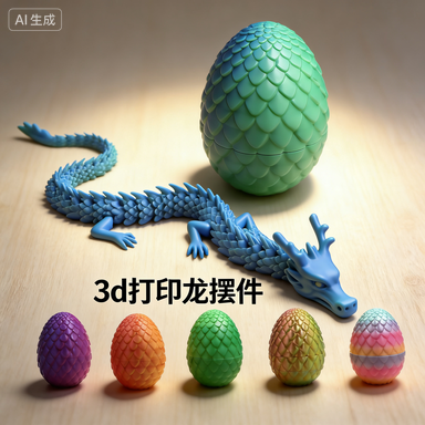 3D Printing Jewelry - Chinese dragon egg 3D printing dragon