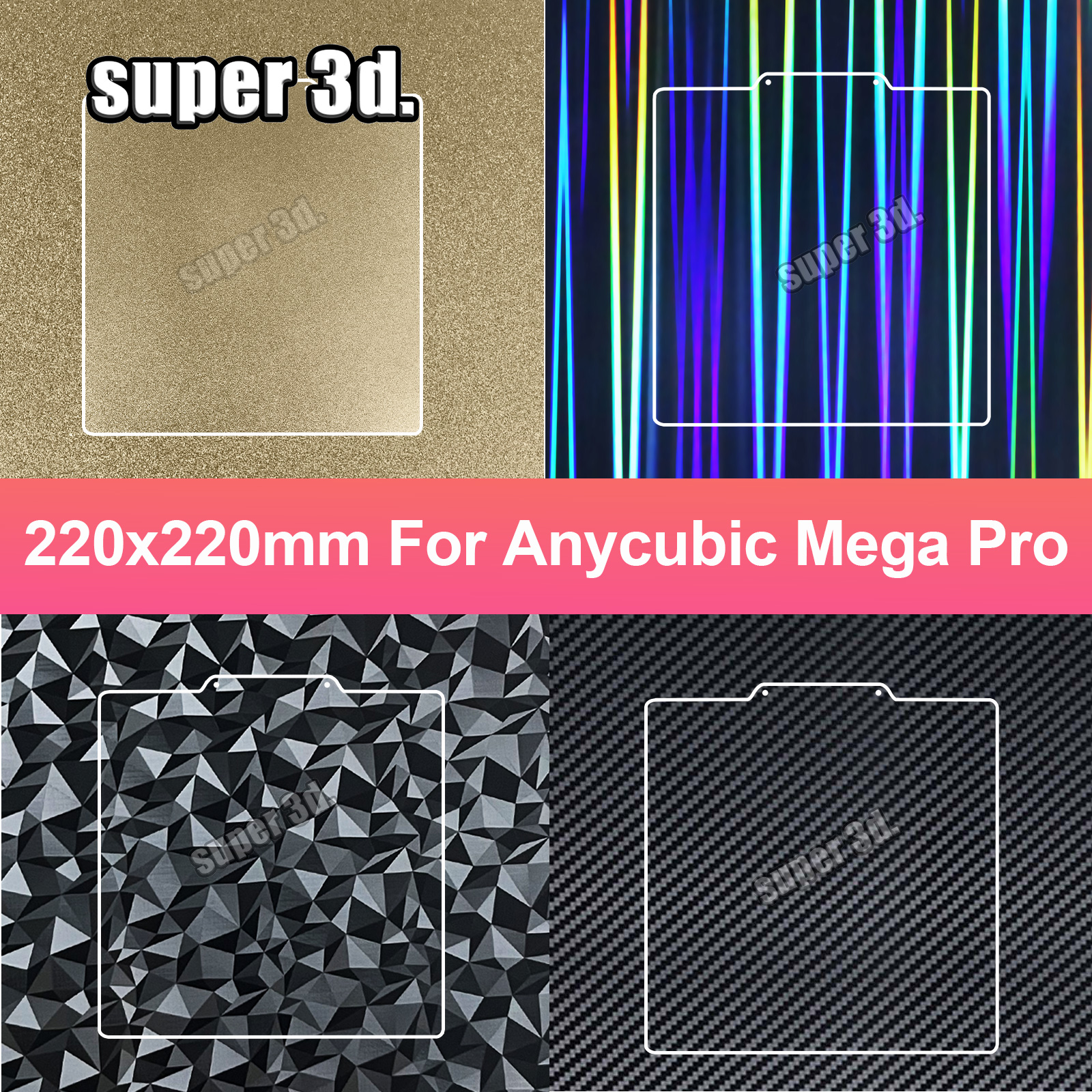 3D Printer Bed Spring - PEO PEI build plate 220x220 Anet