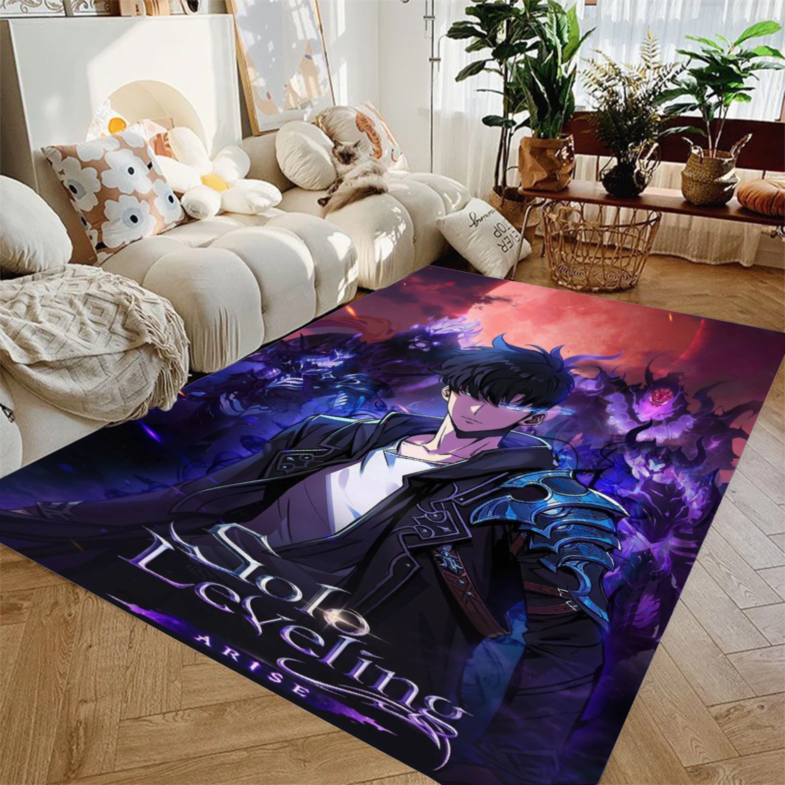S-Solo L-Leveling Rug Anime 3D - 3D Printing Solo ulasan dan harga