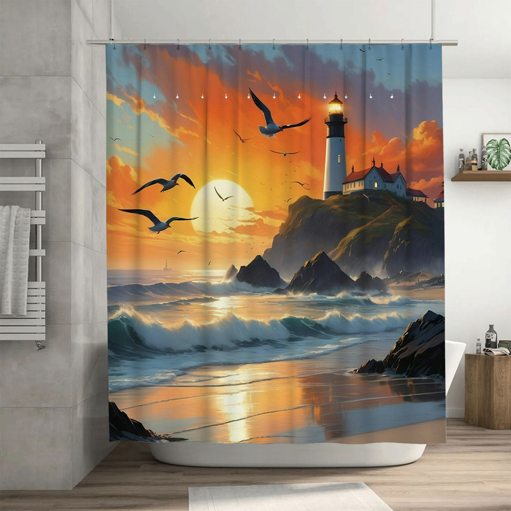 Sunset Ocean Lighthouse Seagul - 3D Printing Aliexpress ulasan dan harga