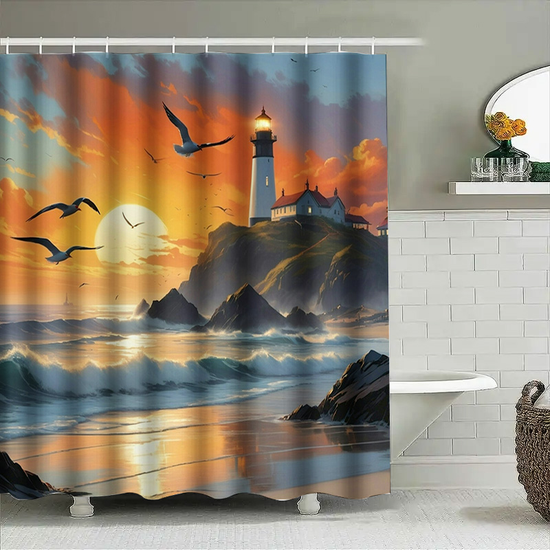 Sunset Ocean Lighthouse Seagul - 3D Printing Aliexpress ulasan dan harga