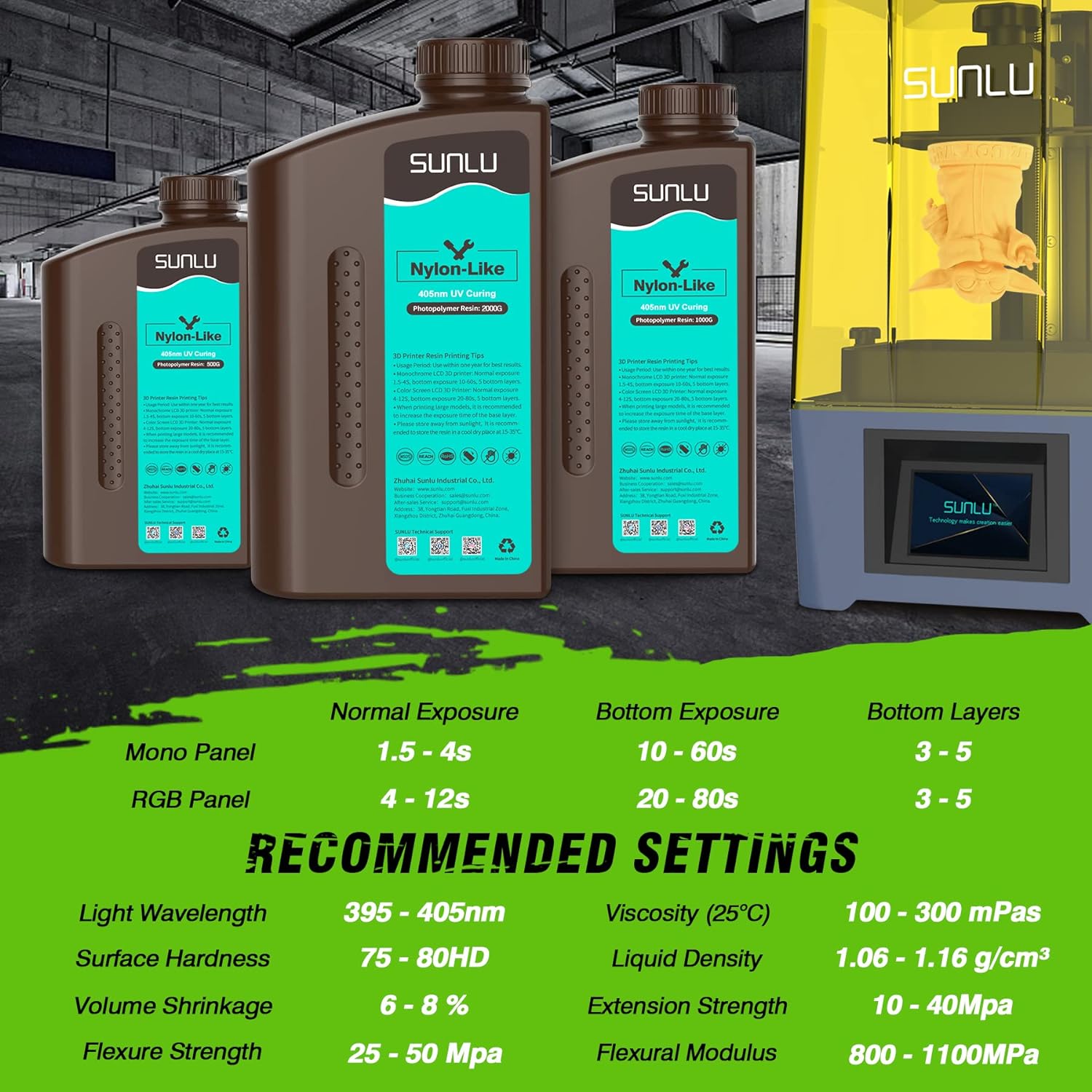 SUNLU 1KG Nylon-Like/Toughness - 3D Printing Sla ulasan dan harga