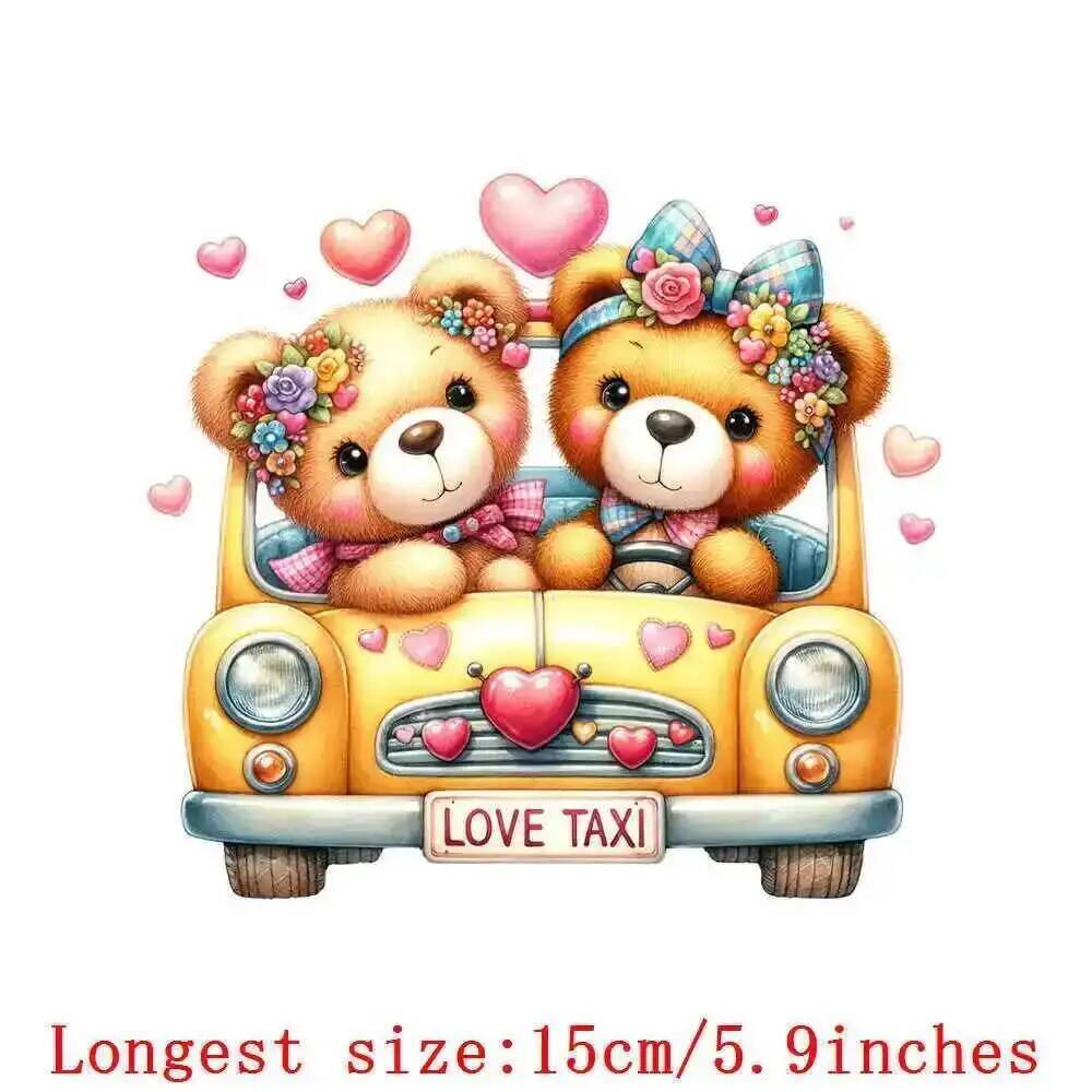 15cm Cute Bear Heart Love Car  - 3D Printing Vinyl ulasan dan harga