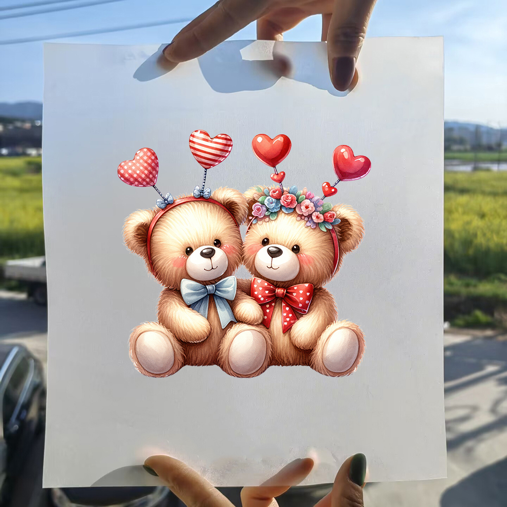 15cm Cute Bear Heart Love Car  - 3D Printing Vinyl ulasan dan harga
