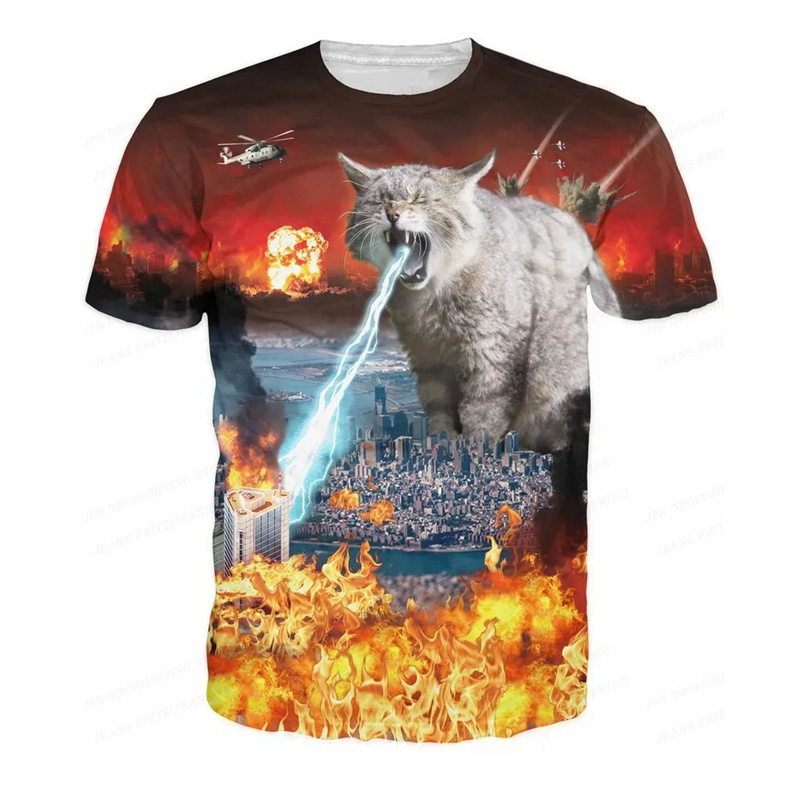 3D Printed Funny Cat T Shirt F - 3D Printing In Food ulasan dan harga