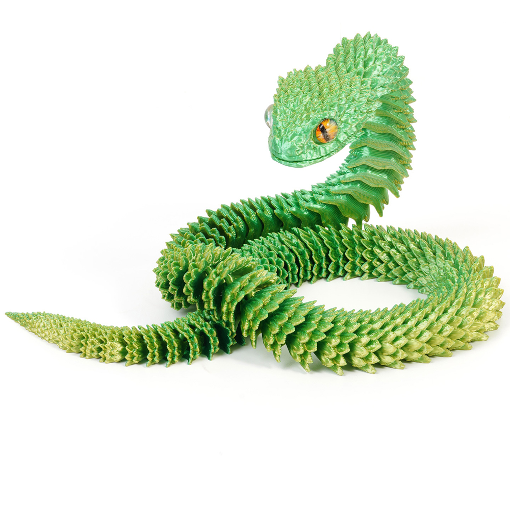 Realistic 3D Printed Snake Toy - 3D Printing Pla ulasan dan harga