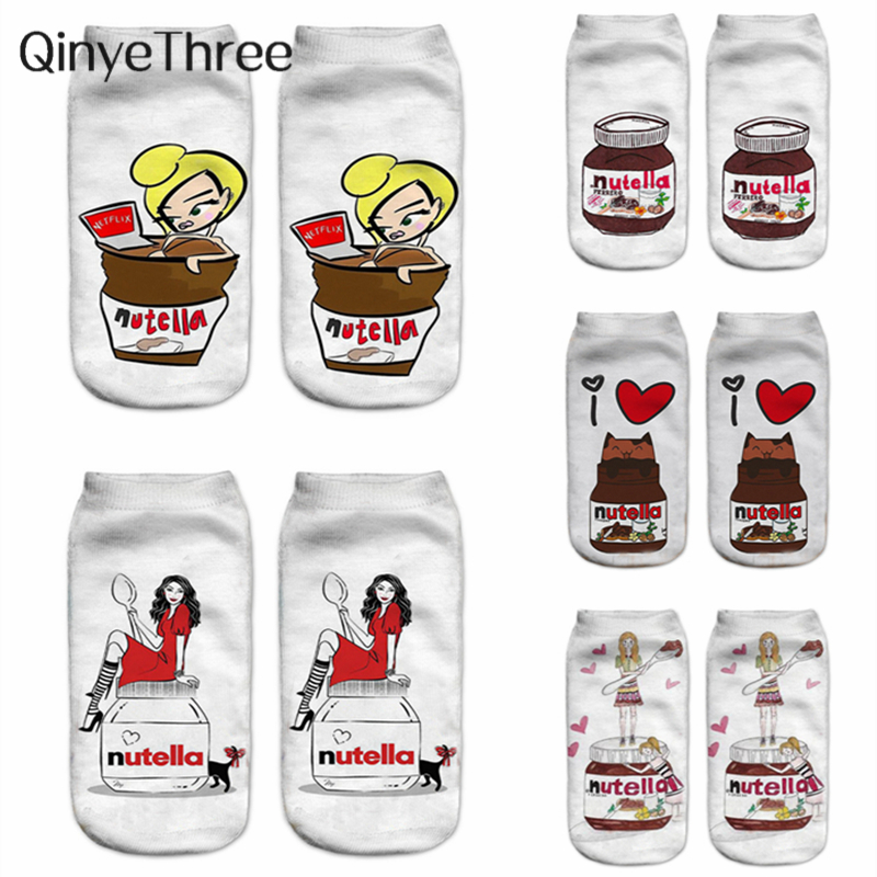 New Funny 3D Print Socks Cute  - 3D Printing In Food ulasan dan harga