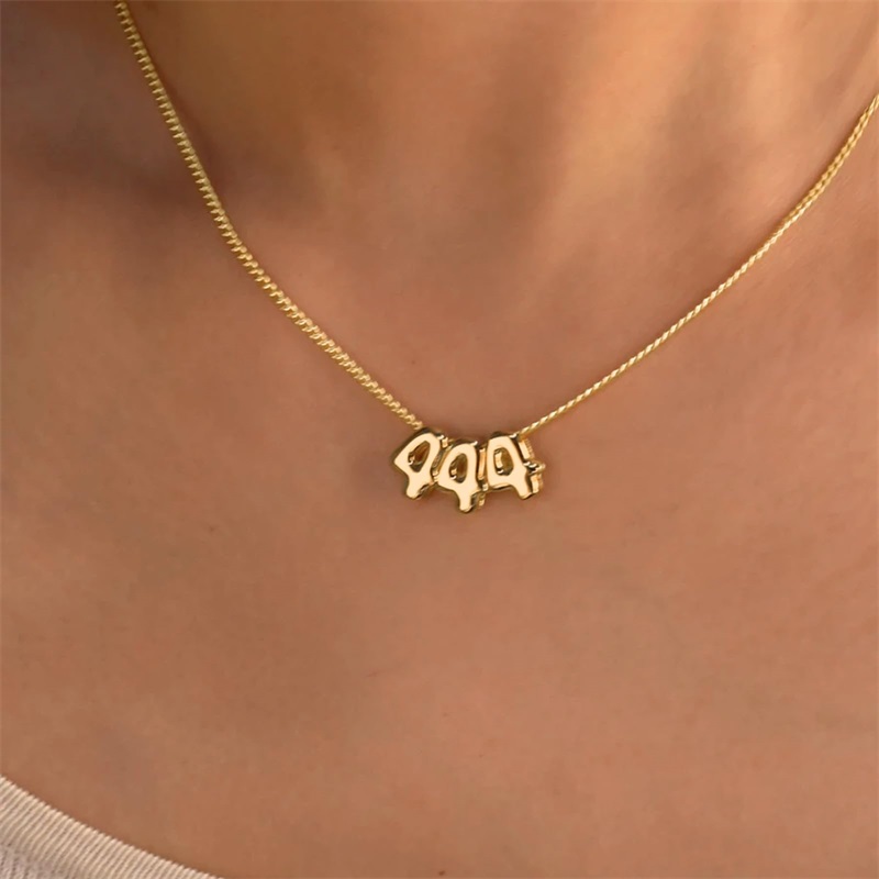 Personalized 3D Bubble Letter  - 3D Printing Jewelry ulasan dan harga