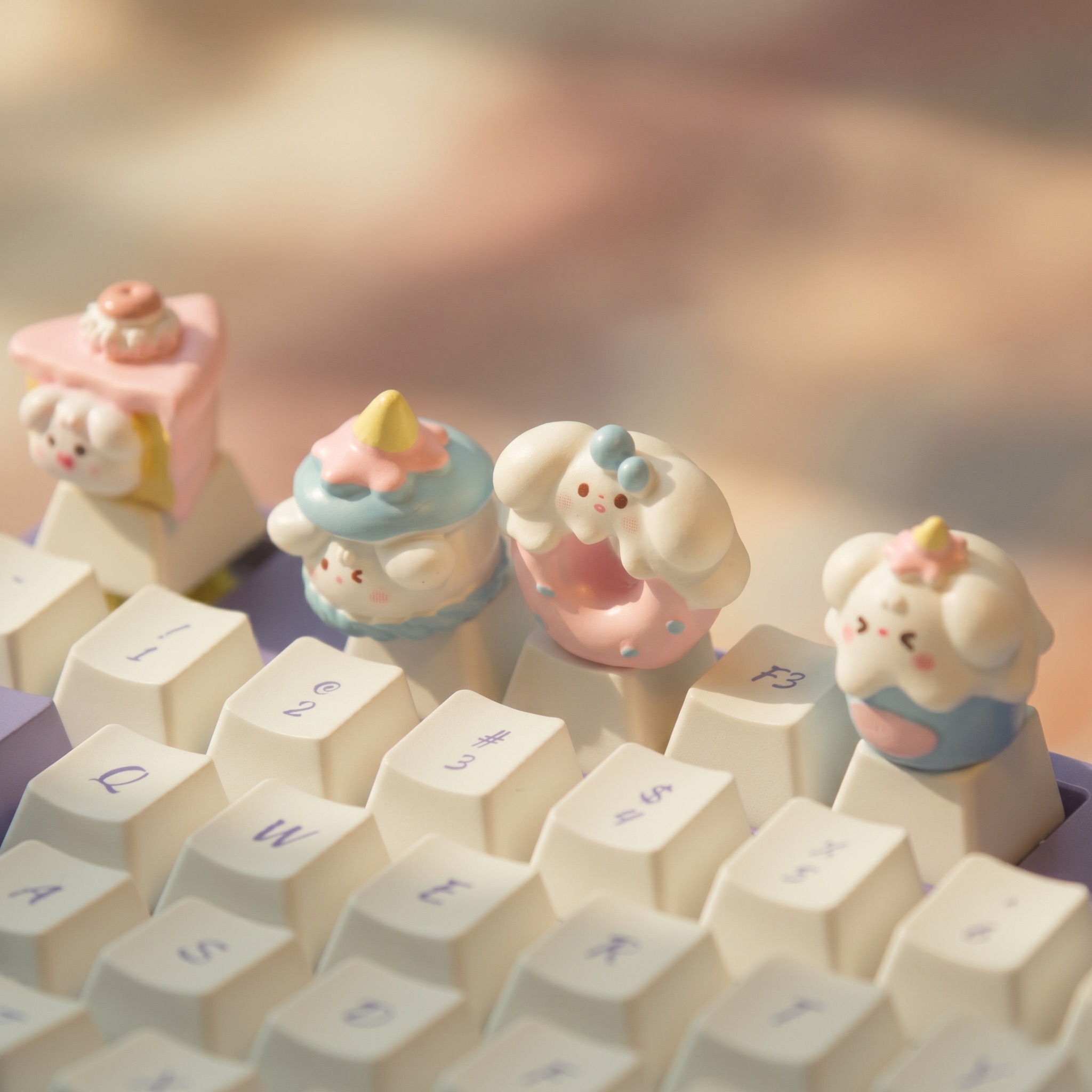 Cute Cake Keycaps Set INS Styl - 3D Printing Keycaps ulasan dan harga