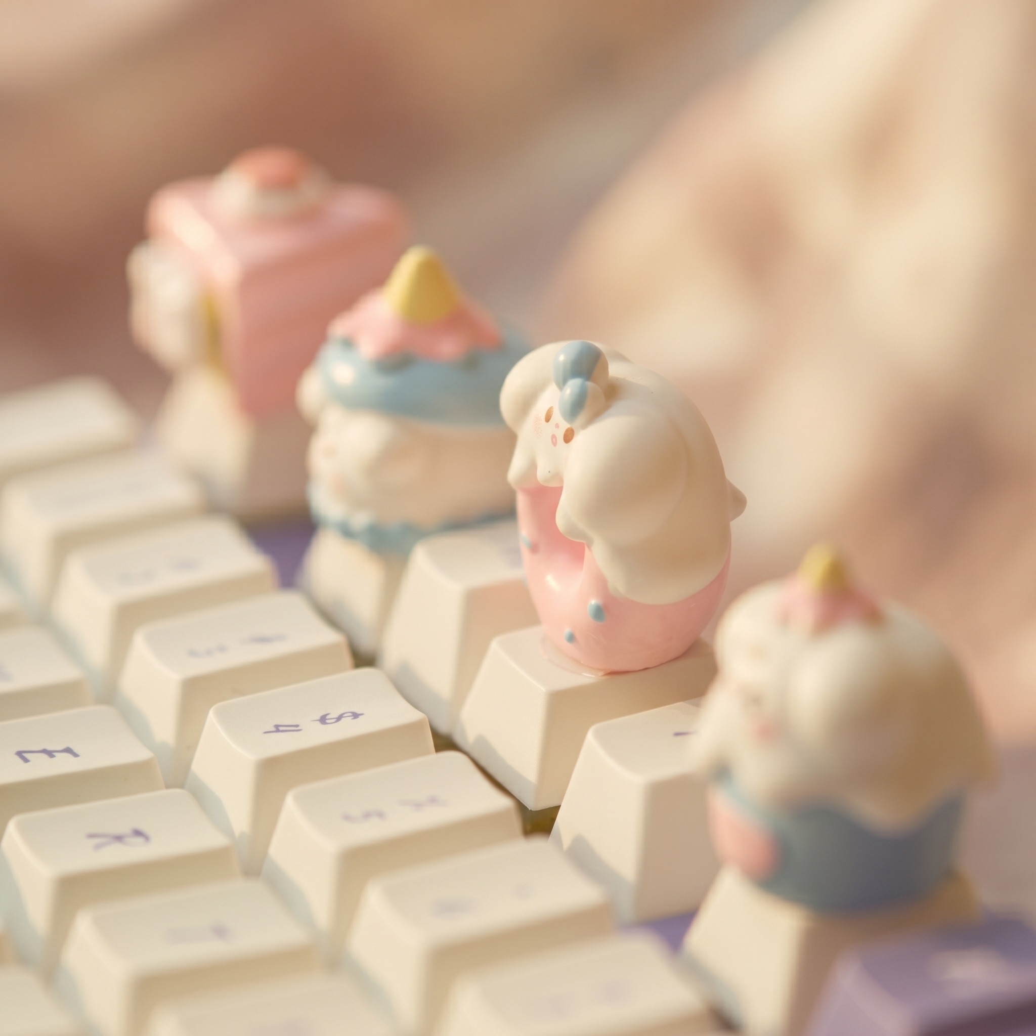 Cute Cake Keycaps Set INS Styl - 3D Printing Keycaps ulasan dan harga