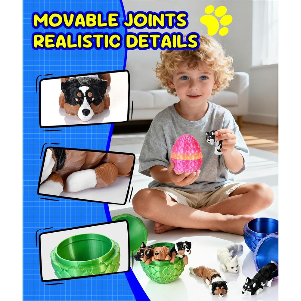 GemmiCho 3Pcs 3D Printed Dog w - 3D Printing Vinyl ulasan dan harga