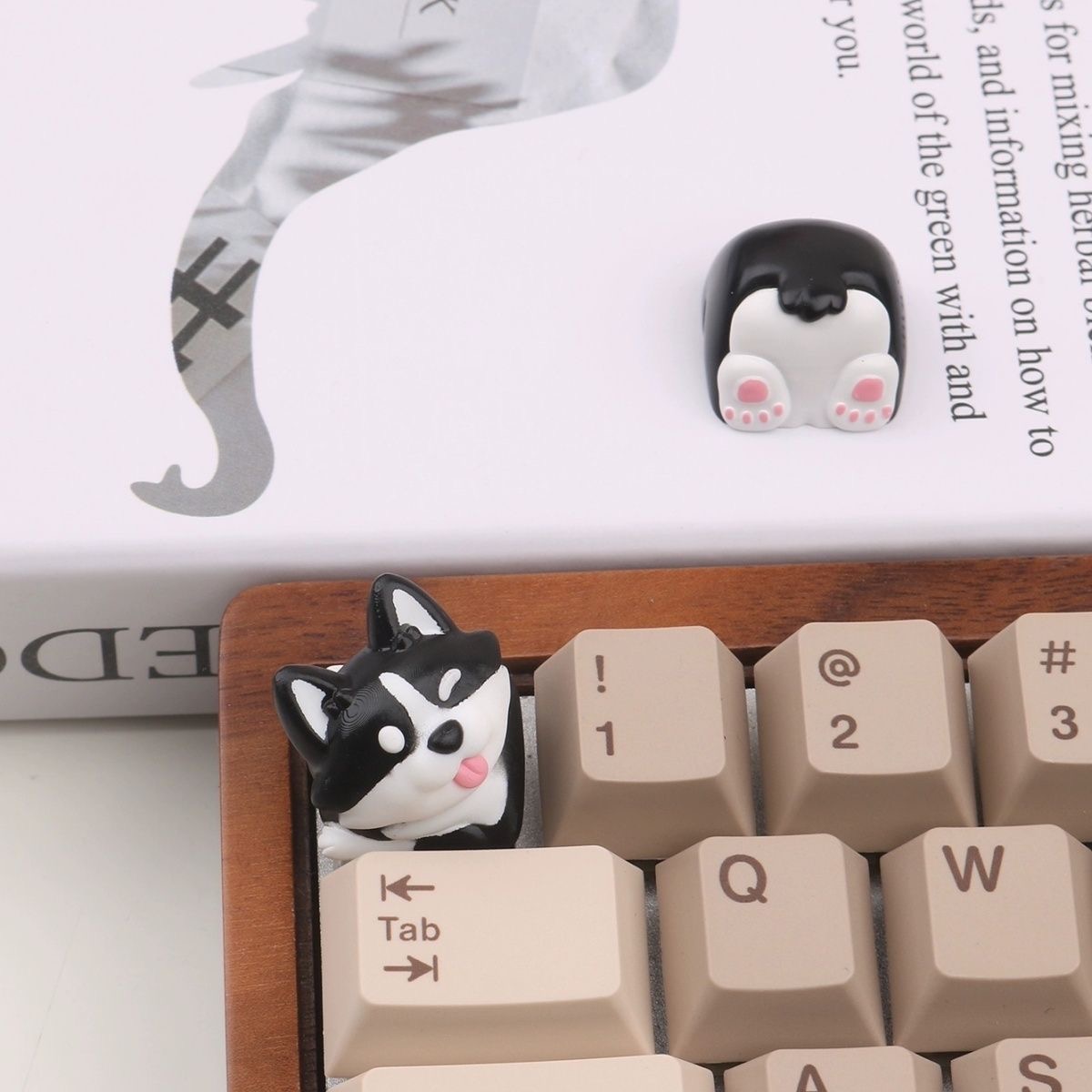 Universal Cartoon Corgi Keycap - 3D Printing Keycaps ulasan dan harga