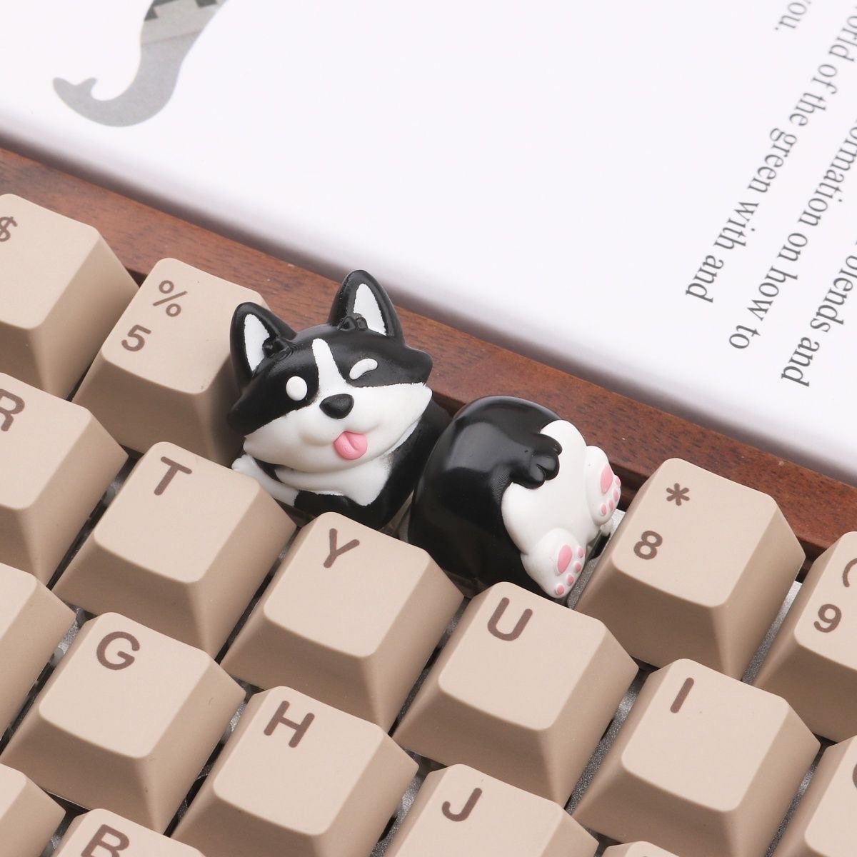Universal Cartoon Corgi Keycap - 3D Printing Keycaps ulasan dan harga