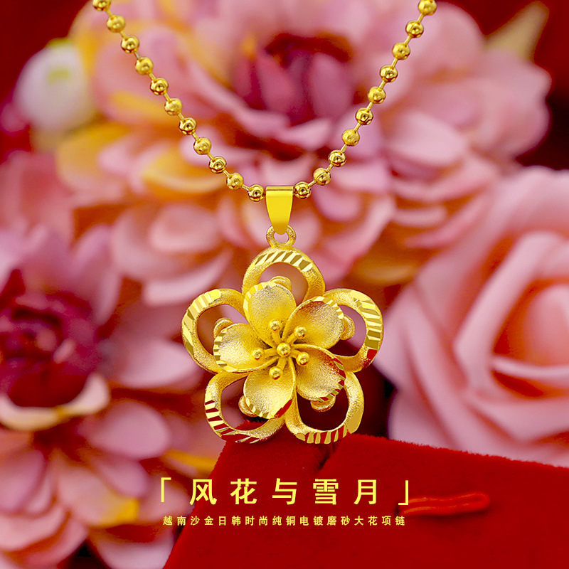 999 Pure Gold Sunflower Pendan - 3D Printing Jewelry ulasan dan harga