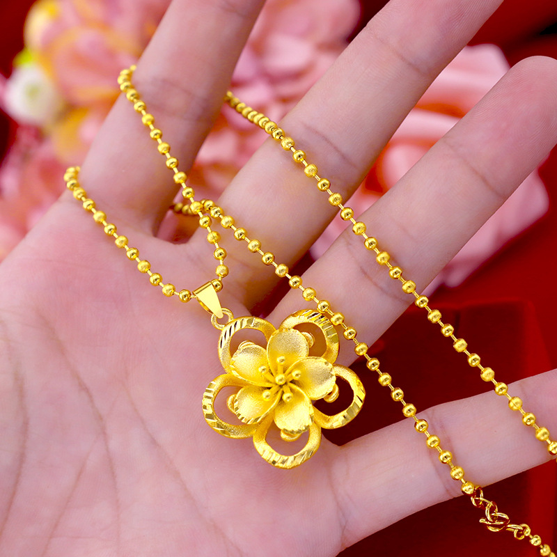 999 Pure Gold Sunflower Pendan - 3D Printing Jewelry ulasan dan harga