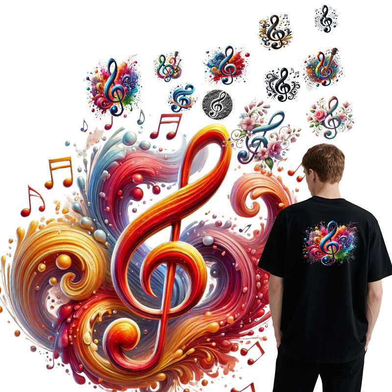 Color music symbols heat trans - 3D Printing Vinyl ulasan dan harga