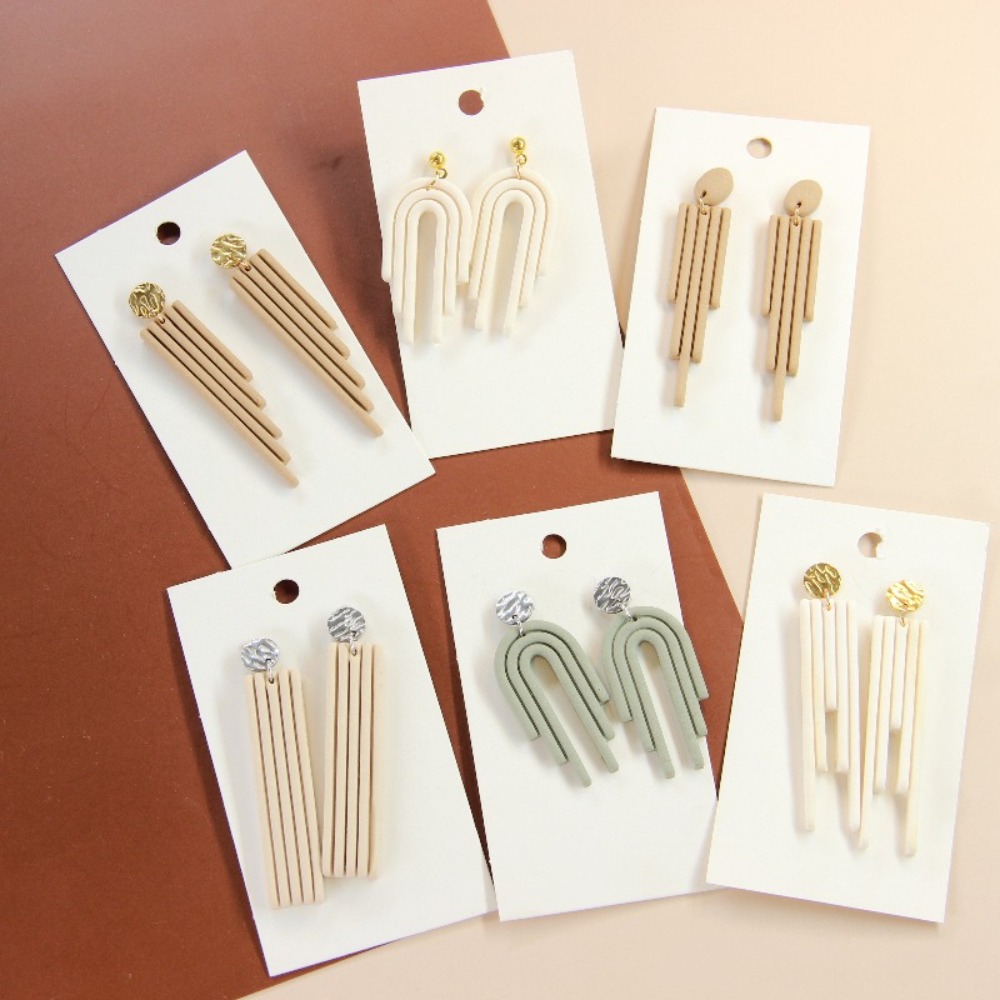 4Pcs Geometric Tassel Polymer  - 3D Printing Jewelry ulasan dan harga