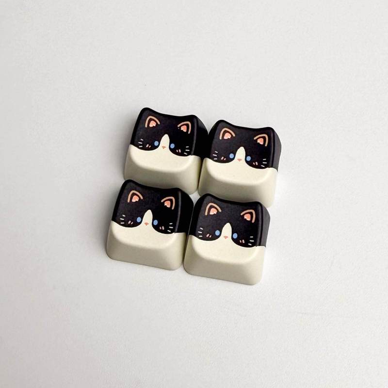 Cute Cat Keycaps 4/16keys Mao  - 3D Printing Keycaps ulasan dan harga