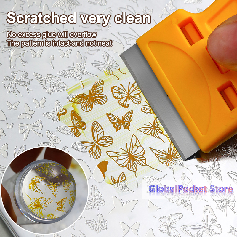 [TG823]Nail Art Stamping Scrap - Print Removal Spatula ulasan dan harga