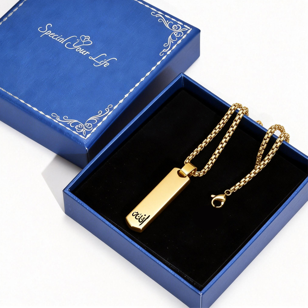 3D Bar Necklace, Cool Simple D - 3D Printing Jewelry ulasan dan harga