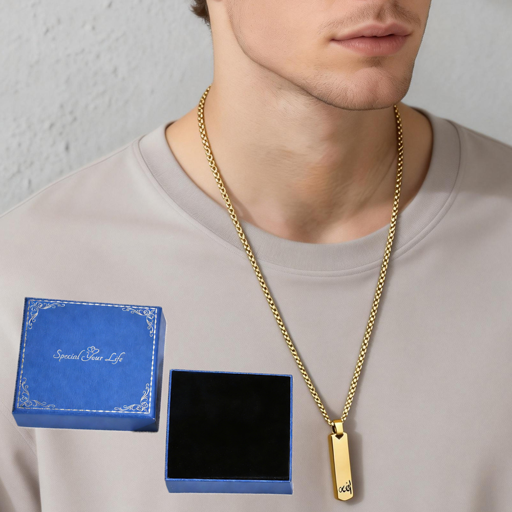 3D Bar Necklace, Cool Simple D - 3D Printing Jewelry ulasan dan harga
