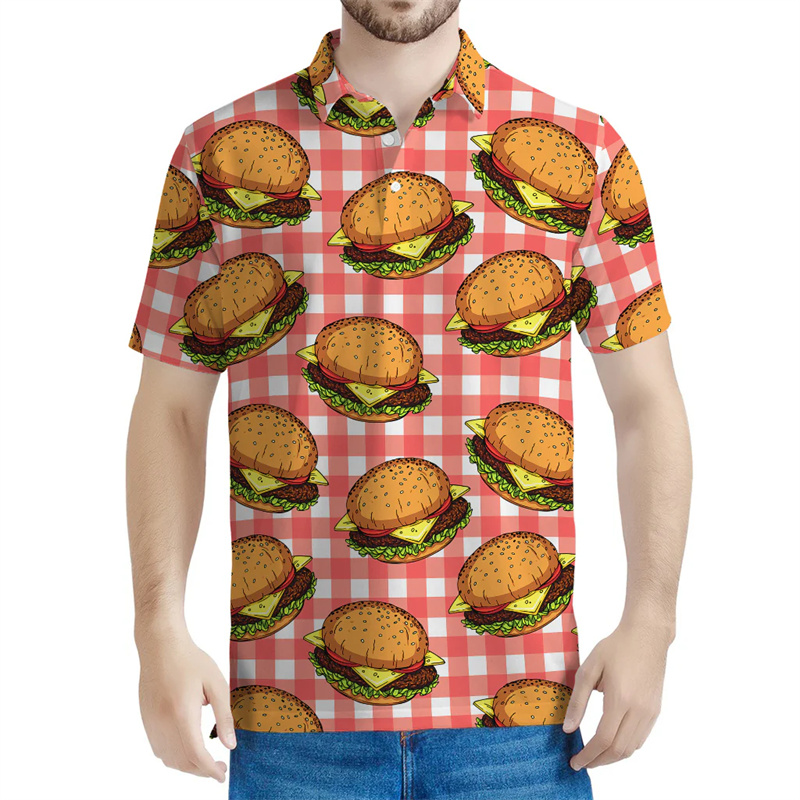 Cute Hamburger Graphic Polo Sh - 3D Printing In Food ulasan dan harga
