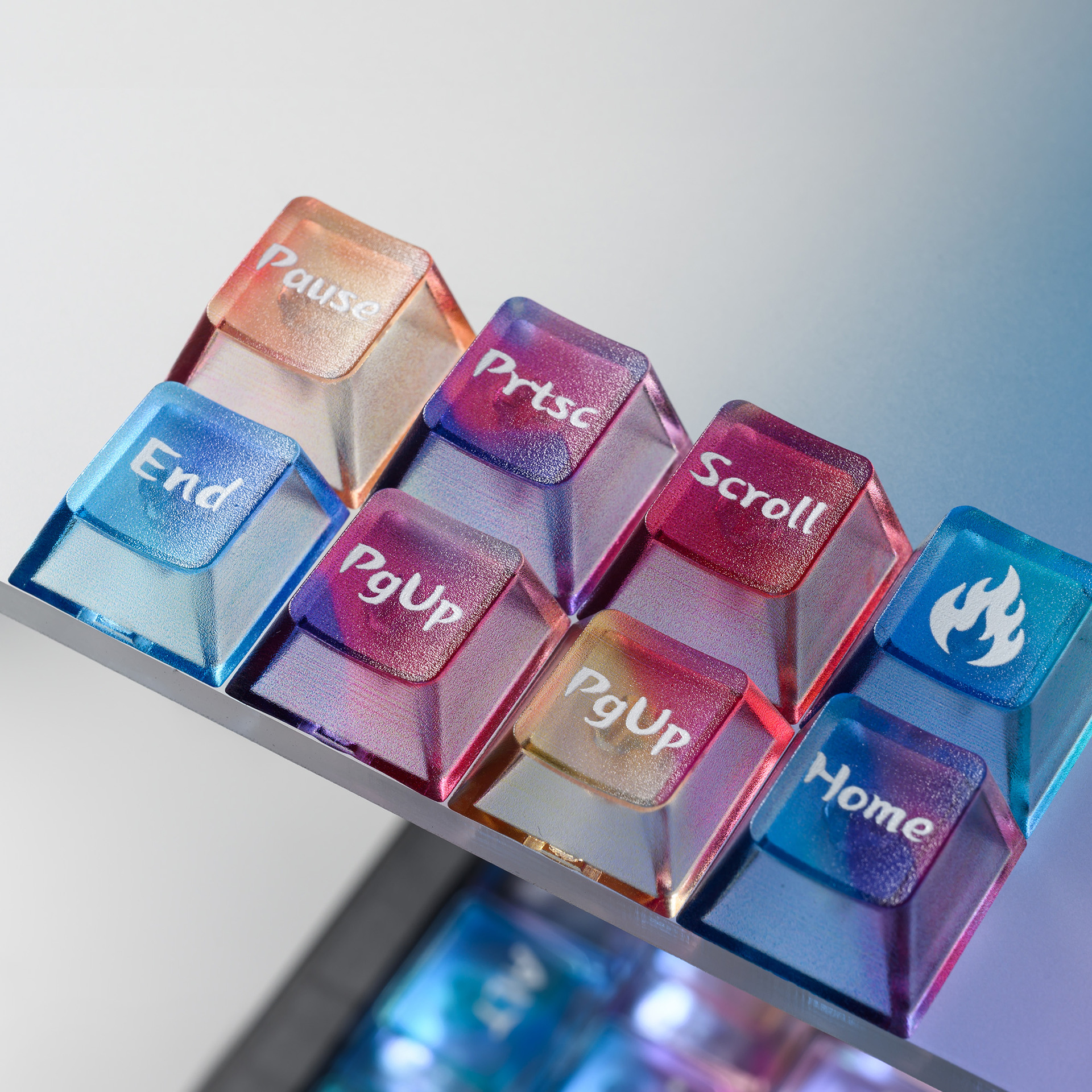 Colorful Gradient Keycaps Afte - 3D Printing Keycaps ulasan dan harga