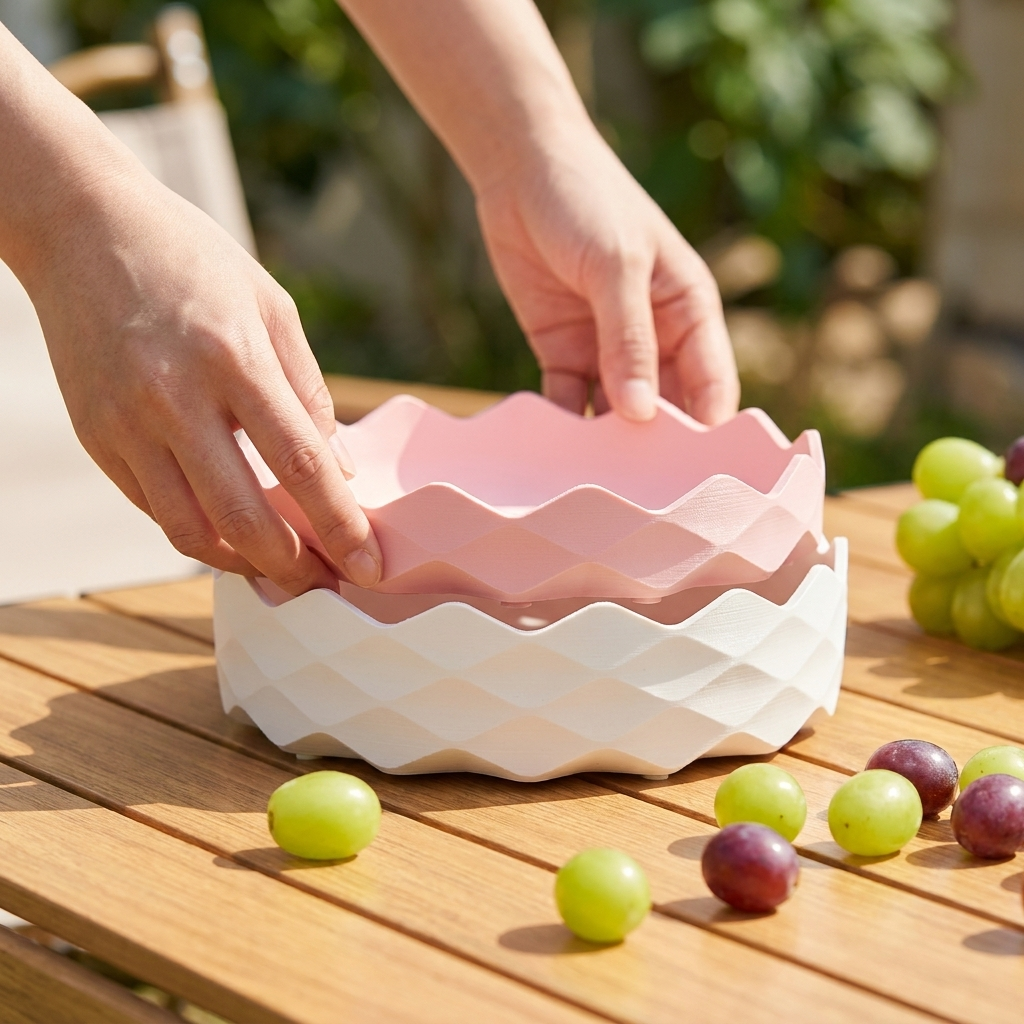 Wave Pattern Stackable Fruit P - 3D Printing Pla ulasan dan harga