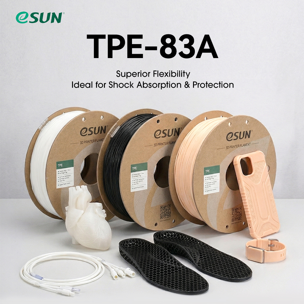 eSUN 3D Printer Flexible TPE 8 - 3D Printing Tpe ulasan dan harga
