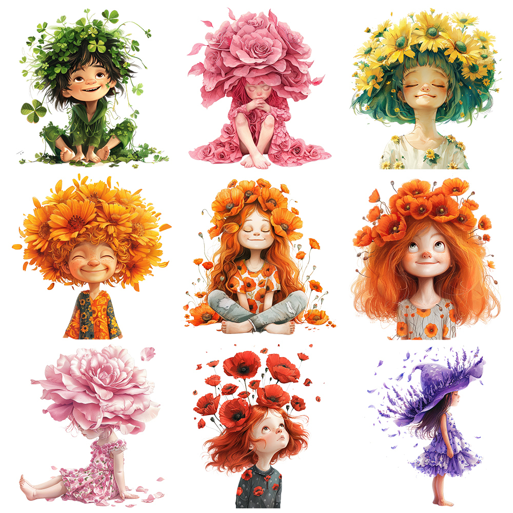 15cm Creative Spirit Of Flower - 3D Printing Vinyl ulasan dan harga