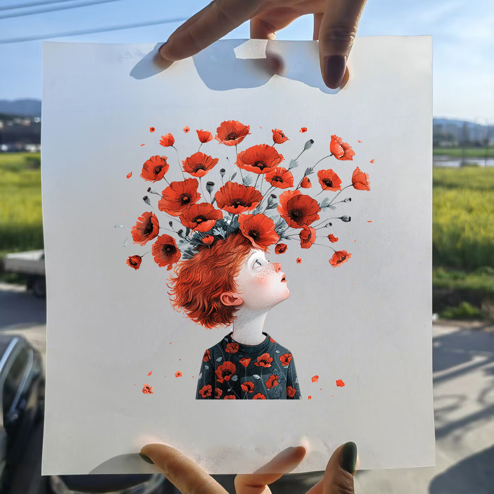 15cm Creative Spirit Of Flower - 3D Printing Vinyl ulasan dan harga